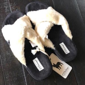 P.J.Salvage Champagne Faux Fur Slippers